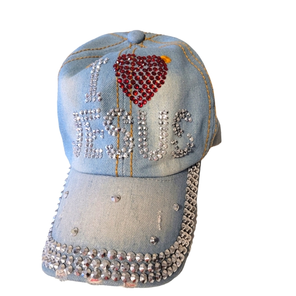 Stone washed denim Hat.